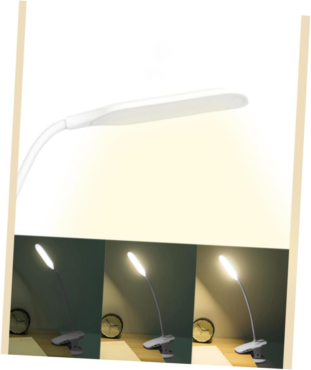 Uonlytech Lámpara de escritorio con clip, 1 unidad, lámpara de escritorio portátil, lámpara de mesa, luces de mesa para escritorio, lámpara de