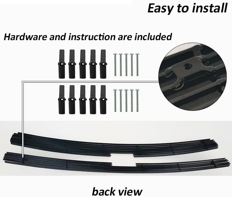 Inserto de rejilla cromada para Chevy Silverado 1500 2007-2013 Front Billet Grill Inserts Cover Guard Replament 2pcs Aluminio 08 09 10 11 12