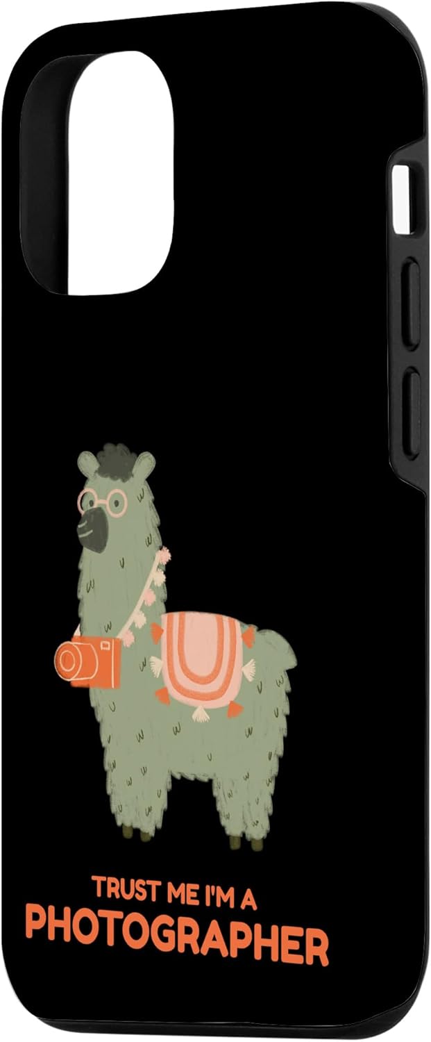 iPhone 1212 Pro Llama regalos de fotografía y lindo estuche de fotógrafo de eventos de alpaca