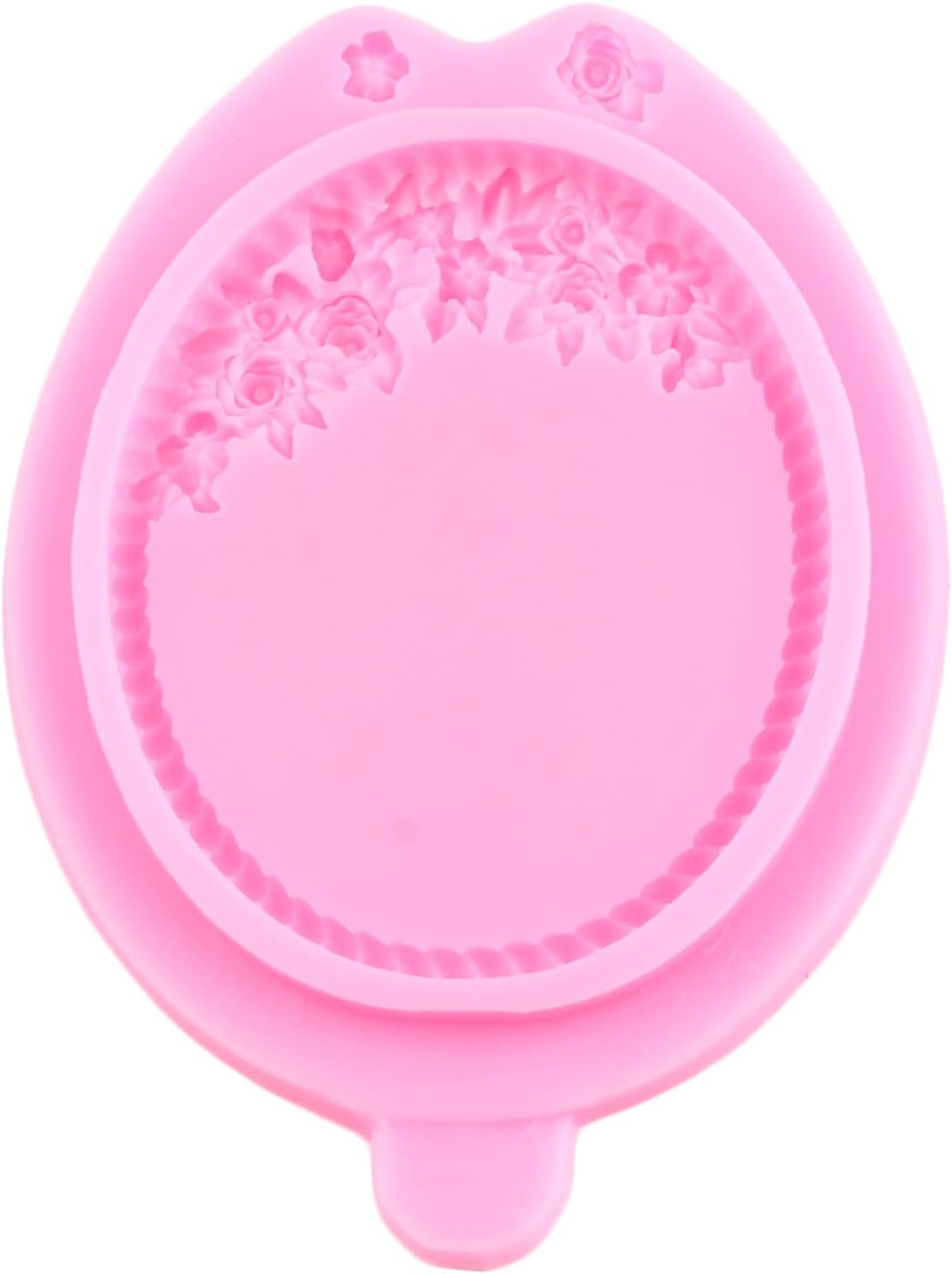 Mujiang Molde de silicona para fondant de estilo barroco para cupcakes, marco de fotos para decoración de pasteles, decoración de cupcakes, arcilla