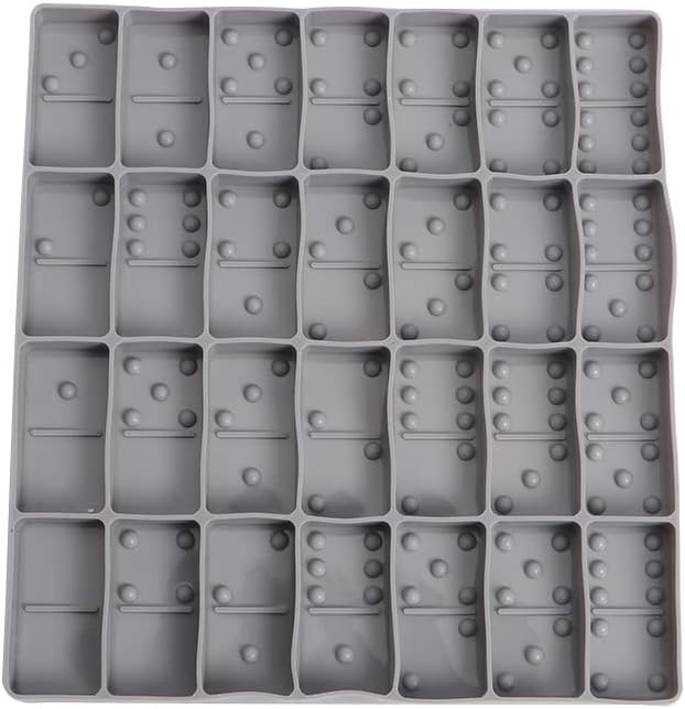 Molde de silicona de 28 cavidades para colgantes de epoxi, molde de dominó epoxi, moldes de resina para dulces, moldes de arcilla, moldes de dominó,