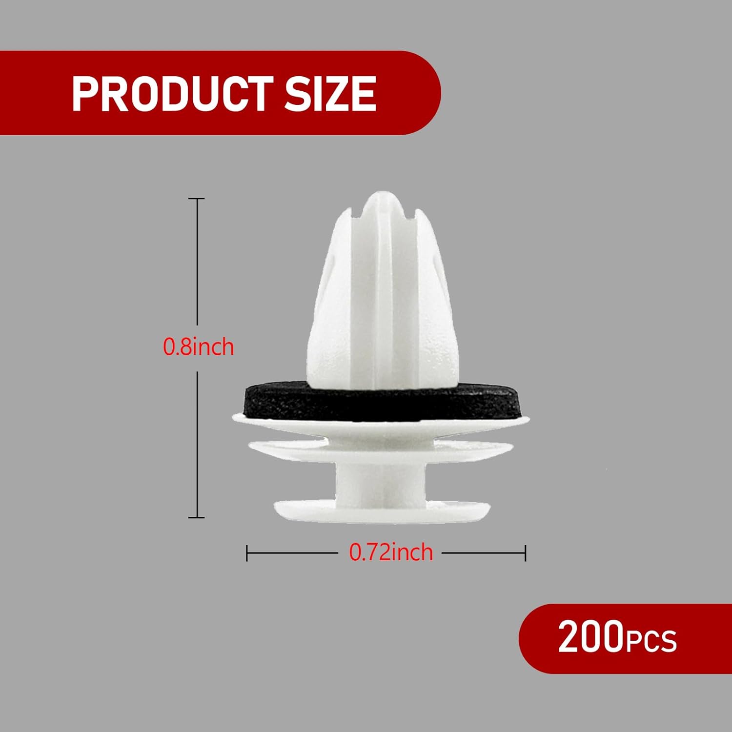 Ajxn 200 sujetadores de parachoques de automóvil, clips de hebilla de nailon de calidad para puerta, universales, impermeables, duraderos, remaches
