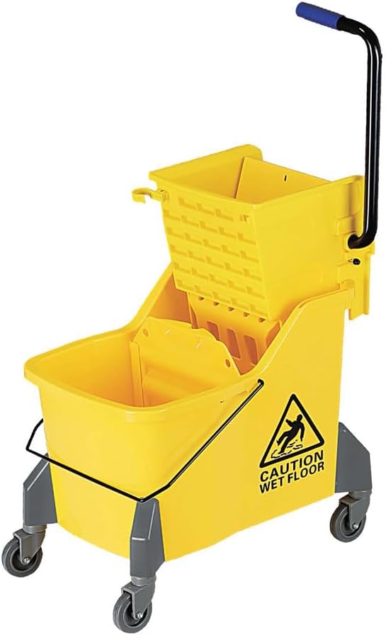 fregona cubo Deluxe prensa lateral Wringer 42L comerial limpieza residencial