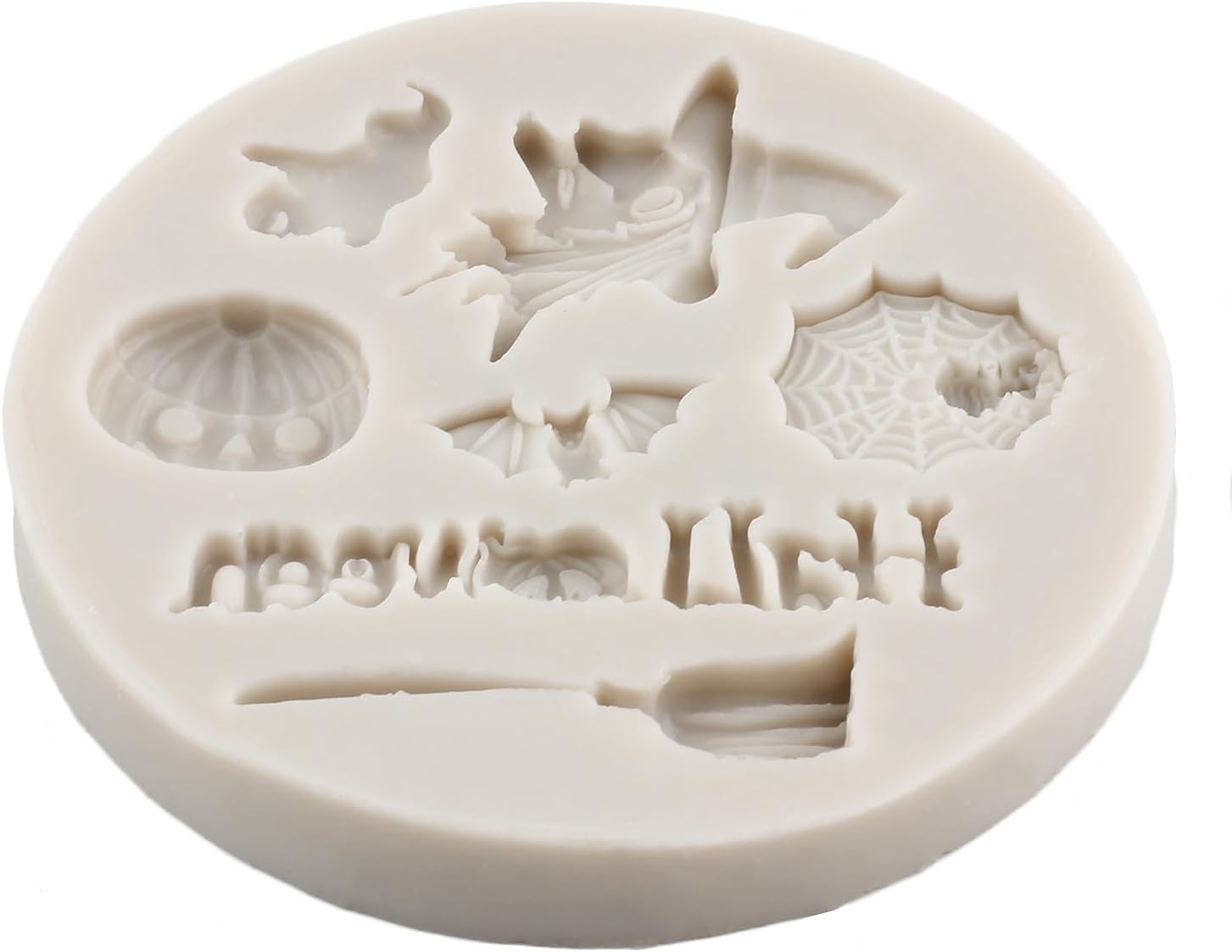 Sijiangmold Moldes de silicona para magdalenas de Halloween, diseño de esqueleto, búho, calabaza, calavera, araña, murciélago, fantasma, para