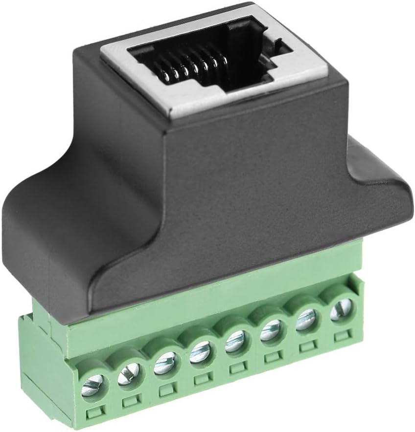 Desconexión RJ45, conector adaptador de terminal de tornillo, conector terminal de tornillo de 8 pines para extensor de Ethernet