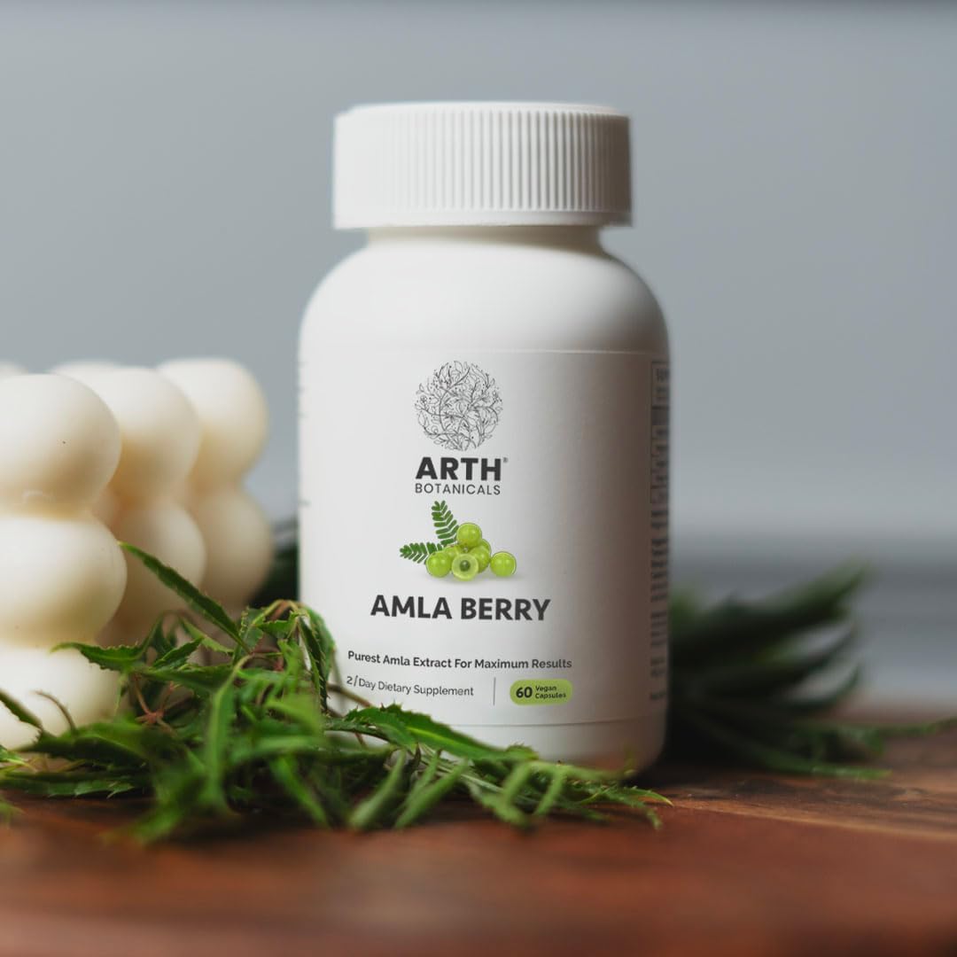 Amla Berry Cápsulas  para una mejor digestión y un sistema inmunológico fuerte  60 cápsulas veganas para una máxima absorción y potencia  100%