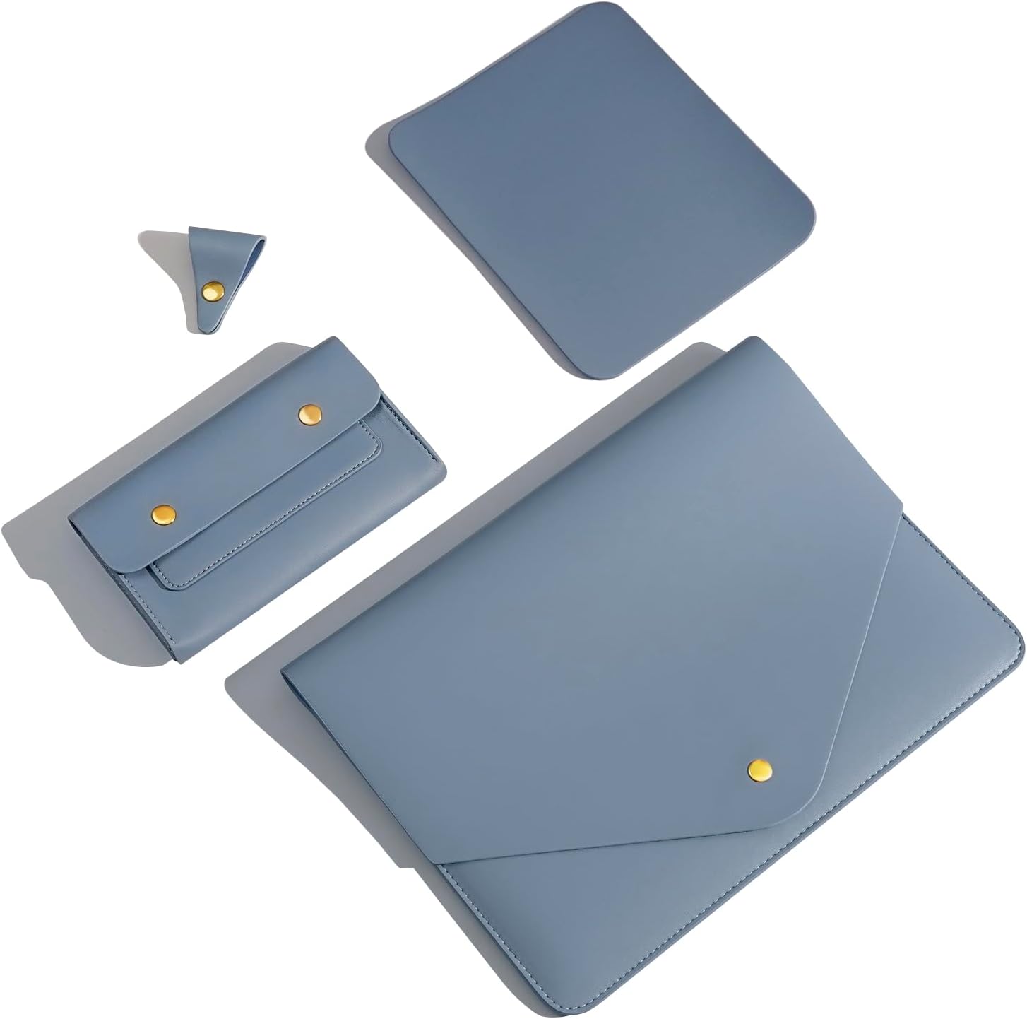 Benfan Funda de piel sintética para laptop de 13 pulgadas, compatible con MacBook Air M2, 13 MacBook Pro M2, Surface Pro 3, 4, 5, 6, 7, Dell XPS 13