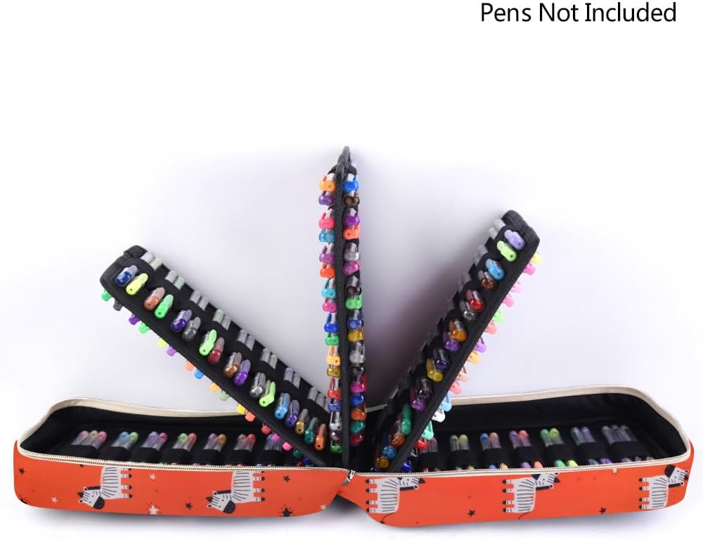 qianshan Ranura para estuche para lápices, capacidad para 202 lápices de colores o 136 bolígrafos de gel con cierre de cremallera, organizador de