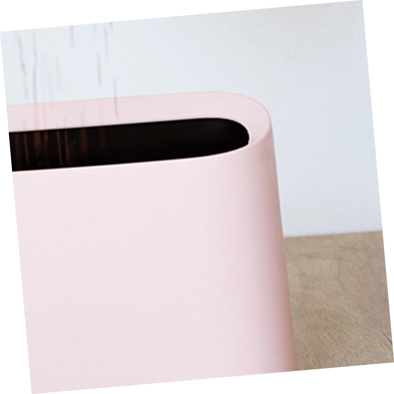 Zerodeko Papelera de escritorio de 2 piezas, papelera de reciclaje, papelera rosa, mini contenedor de basura para cocina, escritorio, mini bote de
