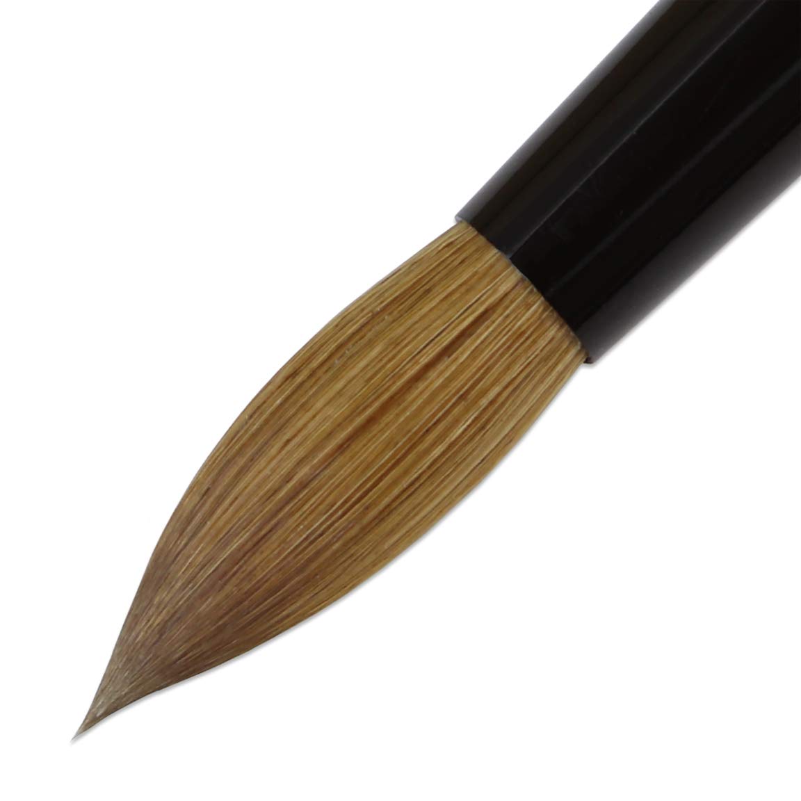 PANA Pure Kolinsky Cepillo de uñas acrílico con mango de madera – forma redonda