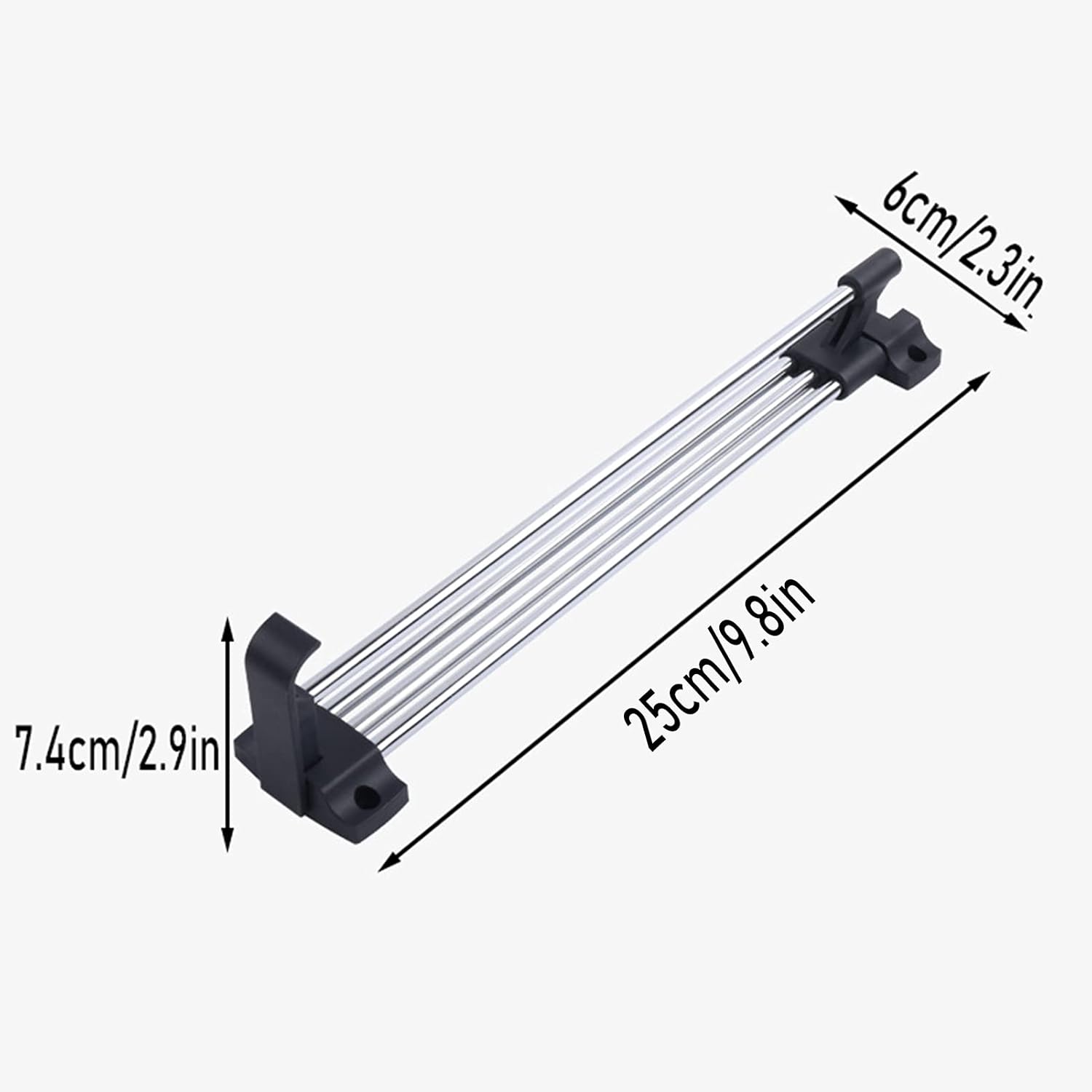 Toallero retráctil resistente para armario, barra extraíble para ropa, riel extensibleorganizador de almacenamiento (tamaño  9.8 in9.8 pulgadas)