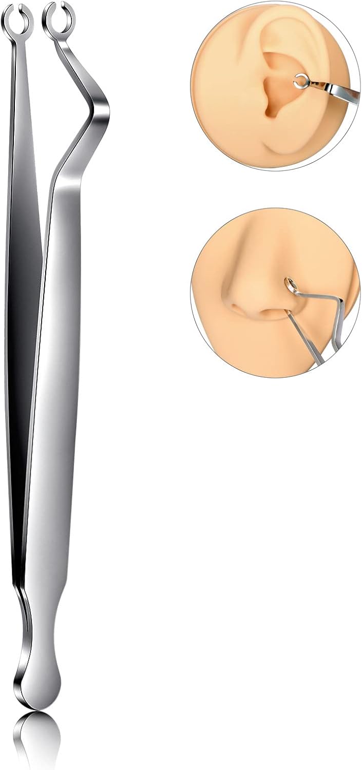 JIESIBAO Abrazaderas de perforación, pinzas Pennington de bloqueo ranurado, con agujas 14G, 16G, 18G, 20G, para oreja, labio, vientre, ombligo,