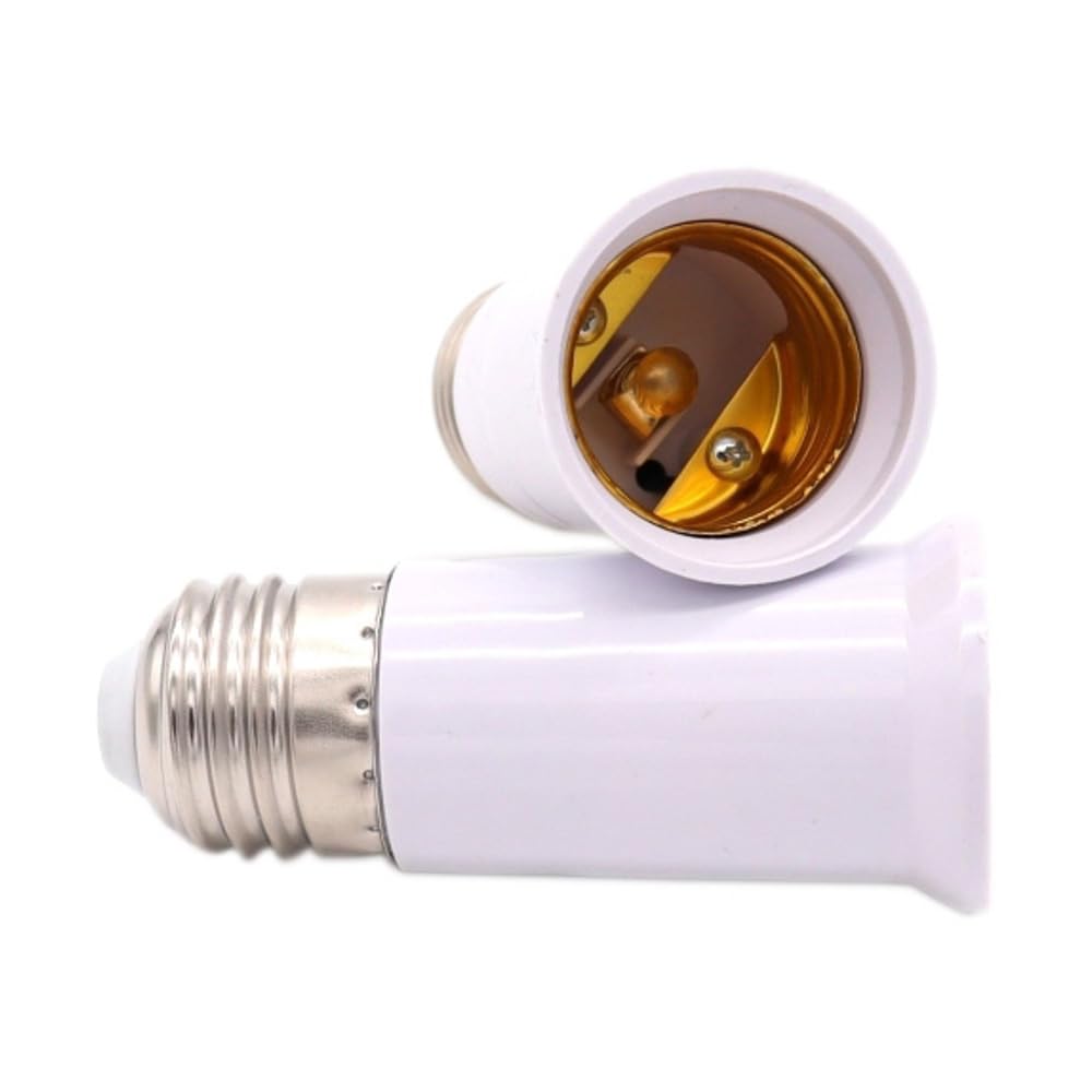 Extensor de enchufe E26, base media estándar E26 a E26, adaptador de enchufe de extensión de 3.15 pulgadas, extensión de enchufe de bombilla,