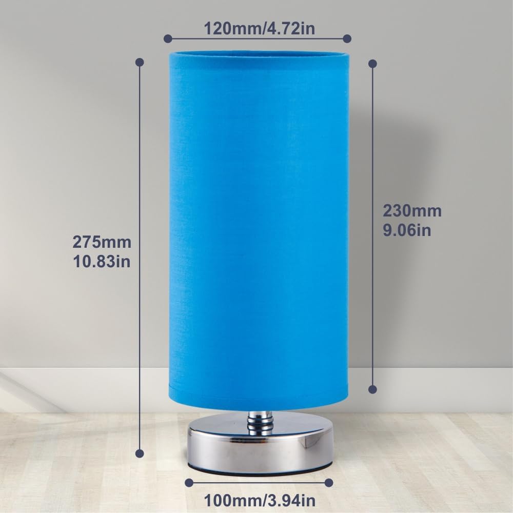 Lámpara de mesa, lámpara de mesita de noche, lámpara de escritorio simple, lámpara de mesa cilíndrica para dormitorio, sala de estar, oficina,