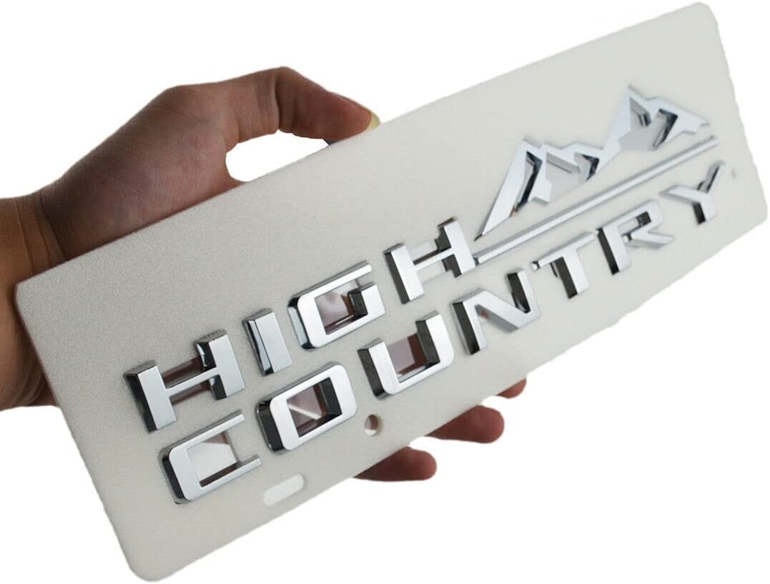3X 2019-2023 Tahoe Silverado High Country Fender – Emblema 3D de repuesto para puerta trasera de High Country (cromado)