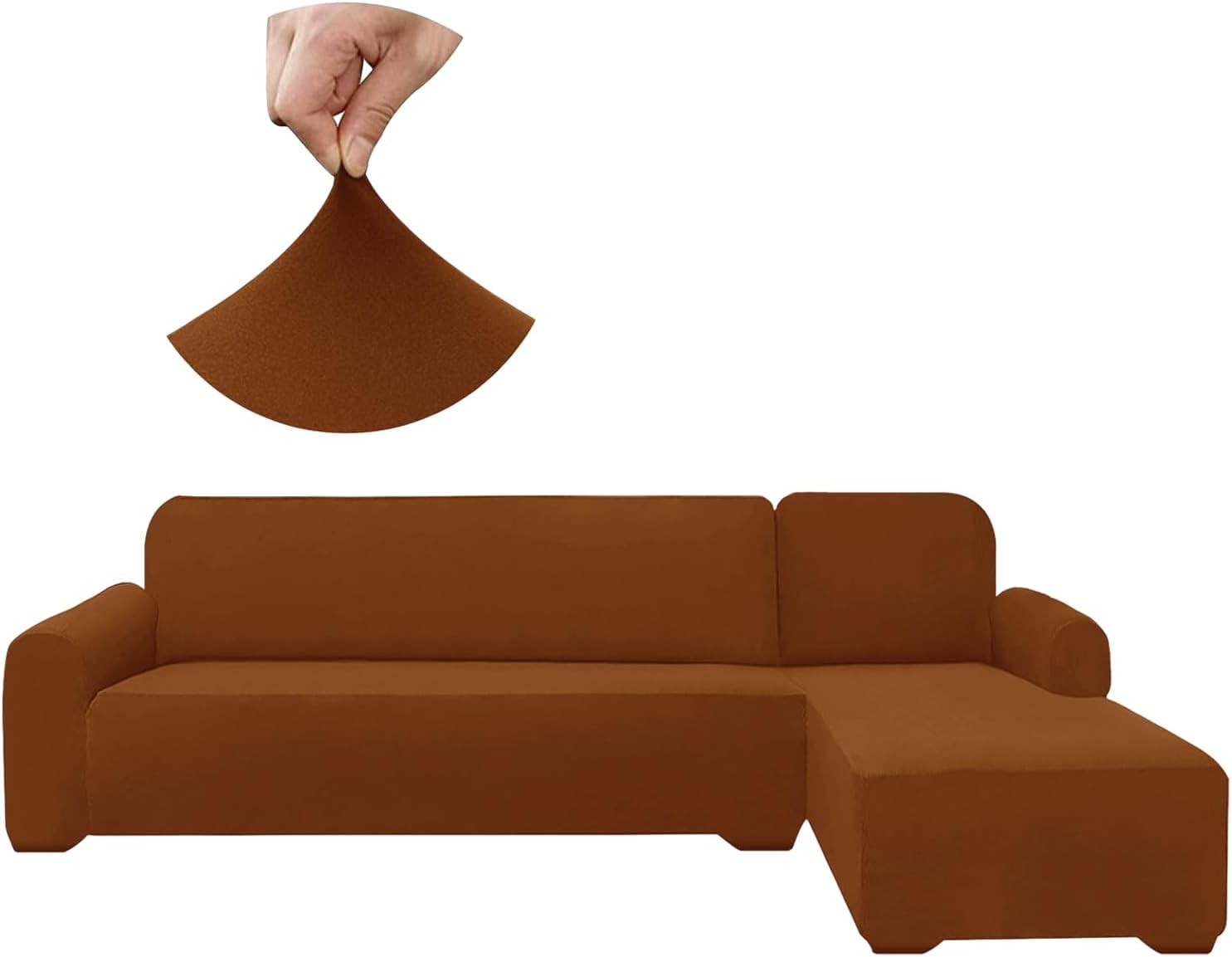 HDCAXKJ Fundas de sofá modulares elásticas resistentes al agua, fundas universales para sofá en forma de L, 2 piezas gruesas en forma de L, juego de