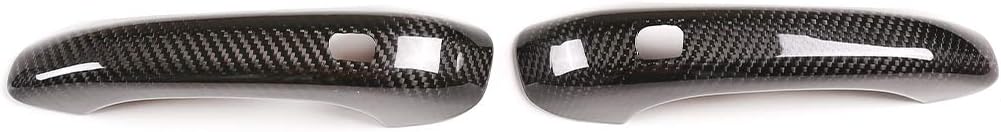 100% fibra de carbono real manija de puerta de coche cubierta ajuste 2 piezas para Porsche 718 911 2016-2020 Auto Exterior Accesorios (con agujeros)