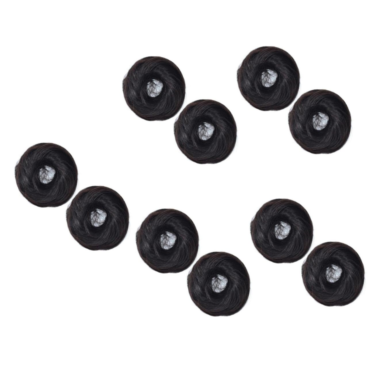 Beaupretty 10 piezas de peluca de moño, herramientas de esponja de maquillaje, con clip de esponja para mujer, cola de caballo mágica, moño, peluca,