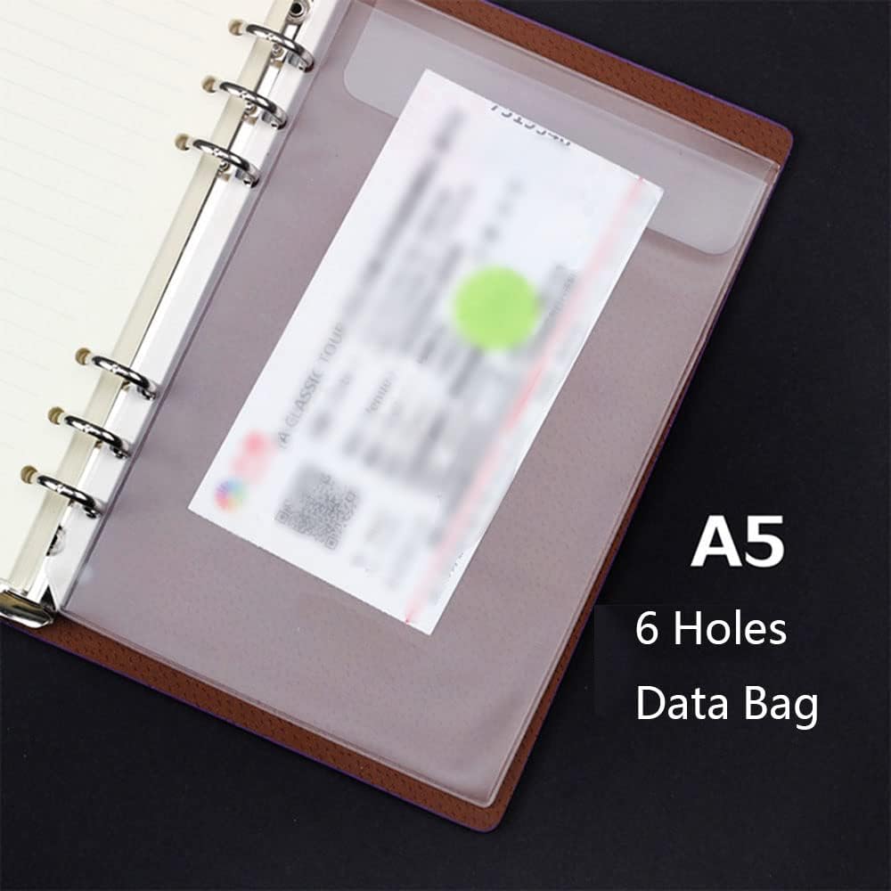 Bolsa de datos (A56 agujeros), fundas para tarjetas de visita ultra transparentes, páginas de recarga personal de doble cara para tarjetas de