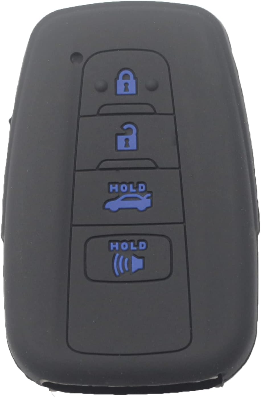 2 fundas de silicona de goma negra con 4 botones para llavero inteligente sin llave compatible con Toyota Highlander Rav4 2019 2020 2021