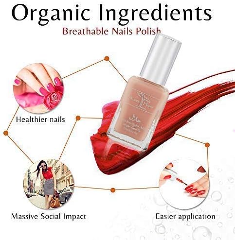 Karma Organic Hermoso juego de esmaltes de uñas halal, no tóxico, pintura de uñas vegana y libre de crueldad animal