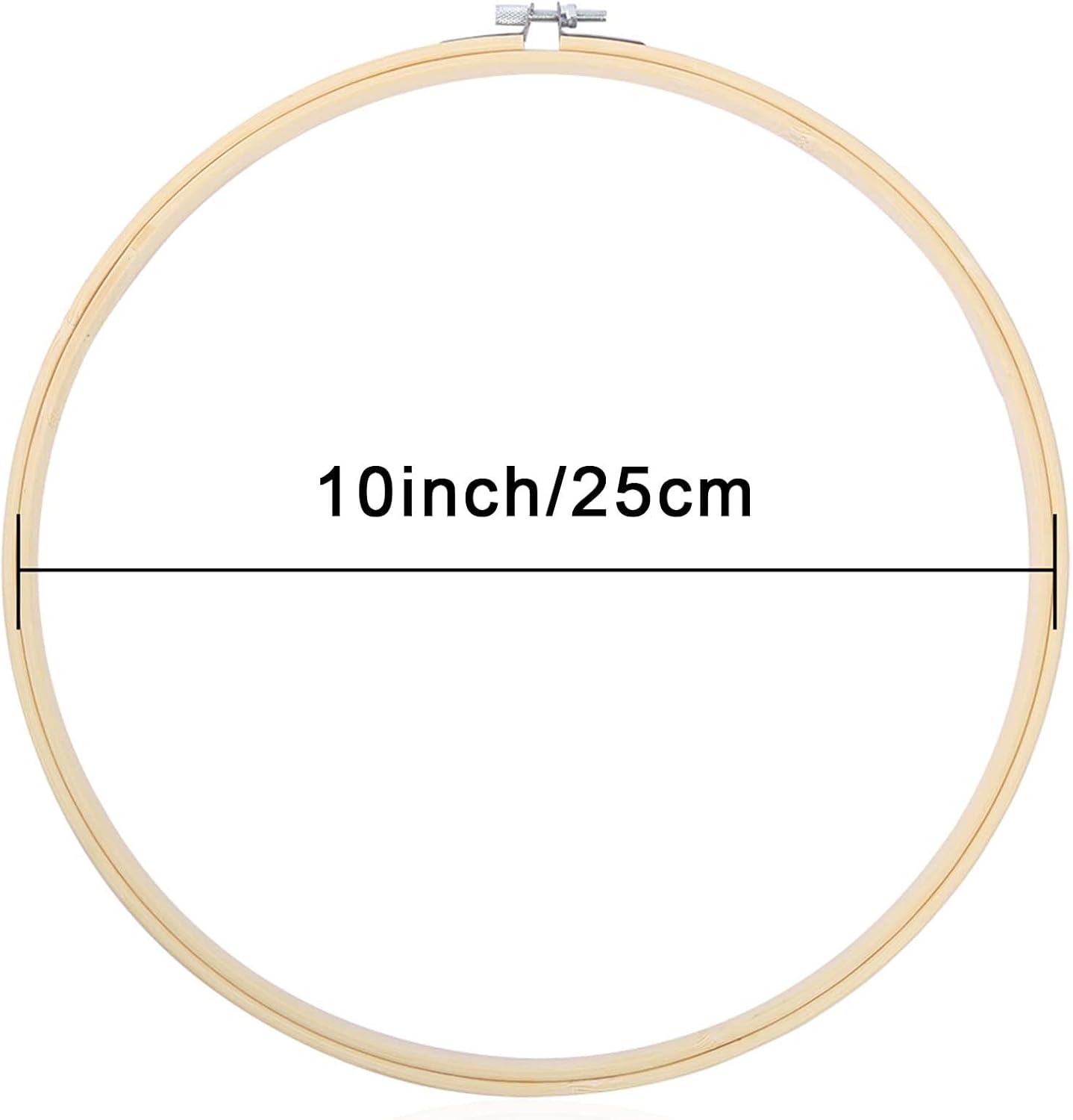 Caydo 12 aros de bordado de bambú de 10 pulgadas, anillos de punto de cruz, para manualidades, costura práctica y manualidades de bordado de