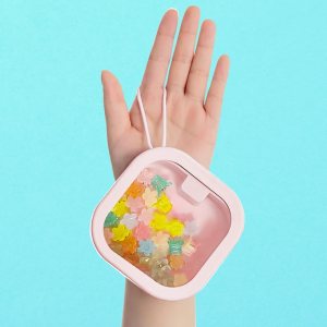 Hsufeng 1 caja organizadora de lazos para el cabello, organizador portátil para ligas para el cabello, organizador de joyas, dispensador de viaje Hsufeng 1 caja organizadora de lazos para el cabello, organizador portátil para ligas para el cabello, organizador de joyas, dispensador de viaje