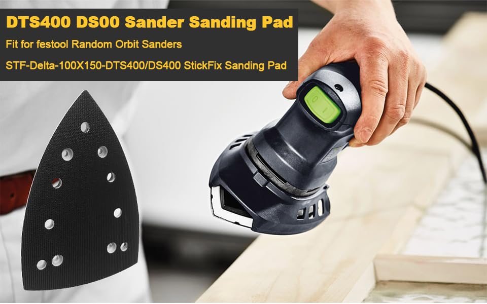 DTS400 DS400 Req – Almohadilla de lijado compatible con Festool DTS400DS400- STF-Delta-100X150- Almohadilla de lijado StickFix – Repuesto para