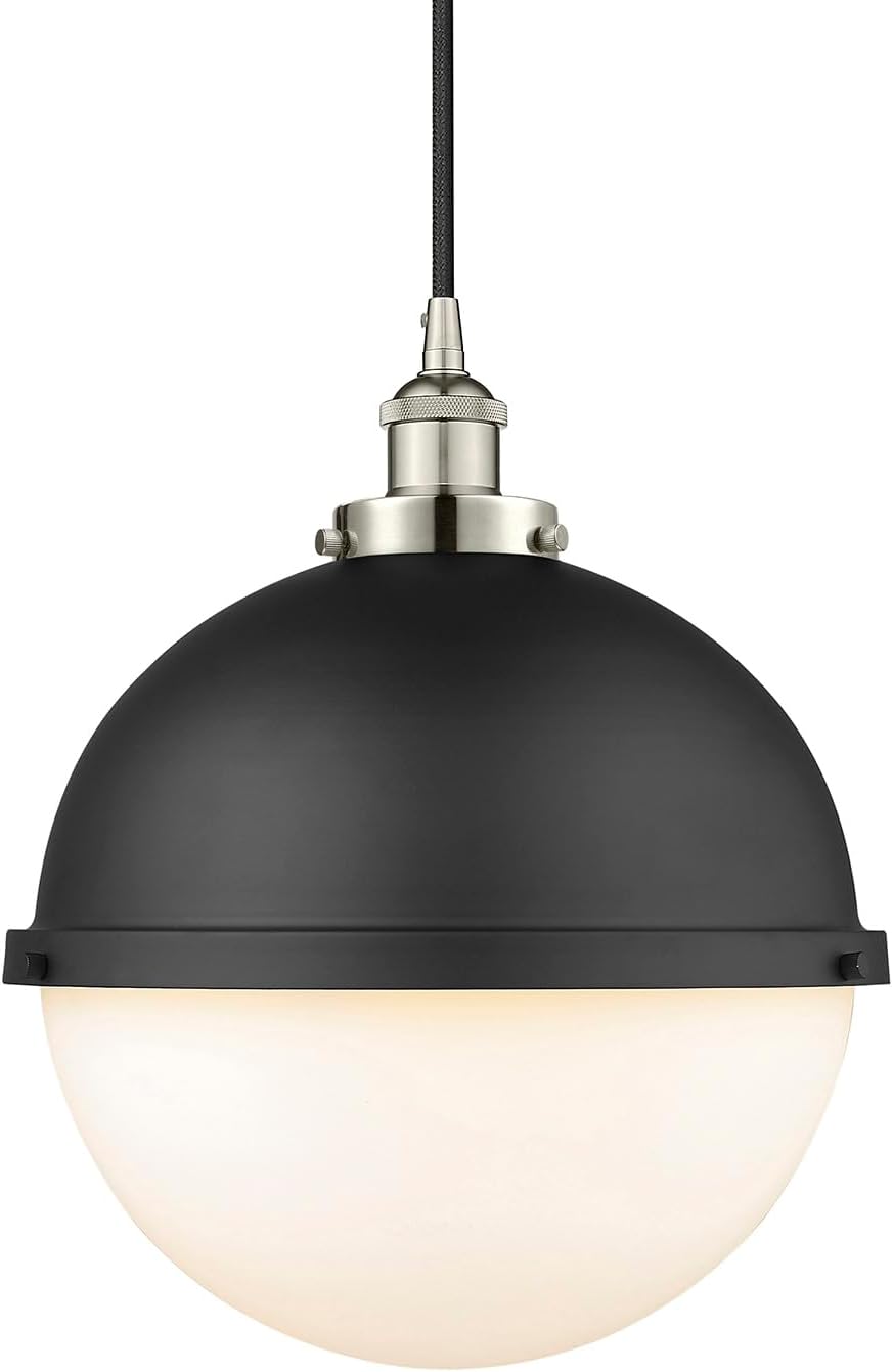Innovations Lighting 616-1PH-PN-HFS-121-BK Downtown Urban – Lámpara colgante de una luz en dos tonos