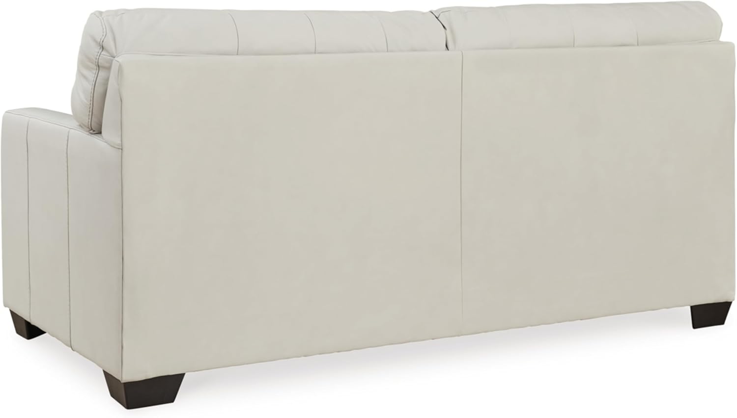 Signature Design by Ashley Belziani – Sofá moderno de cuero copetudo, color blanco