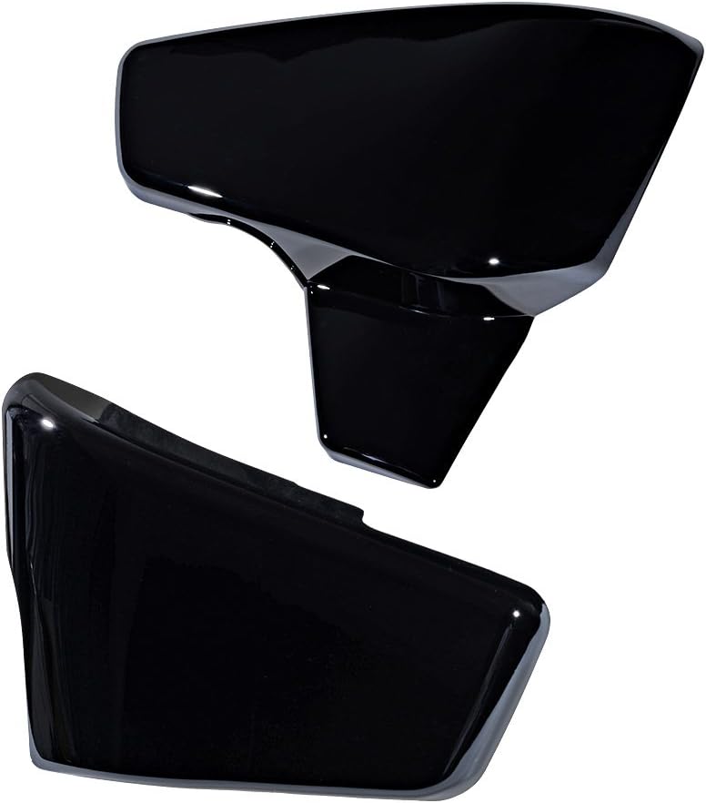 Cubierta lateral izquierda derecha de batería negra brillante compatible con Honda 1999-2008 VLX 600 1999-2007 VT 600 C CD Shadow VLX Deluxe