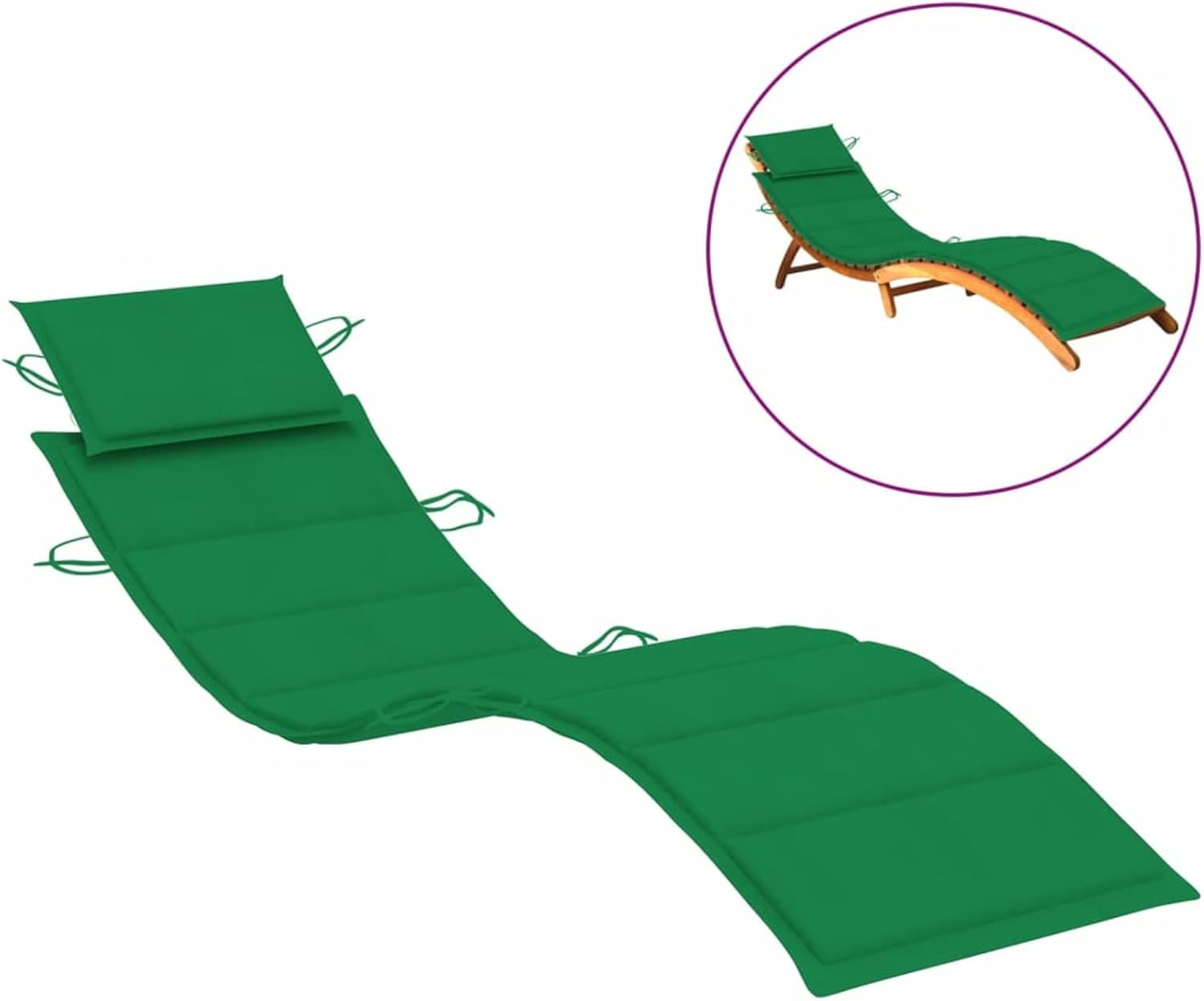 Cojín para tumbona, cojín de repuesto para silla de patio con lazos, cojín de asiento para mecedora, cojín de respaldo para silla, cojín acolchado