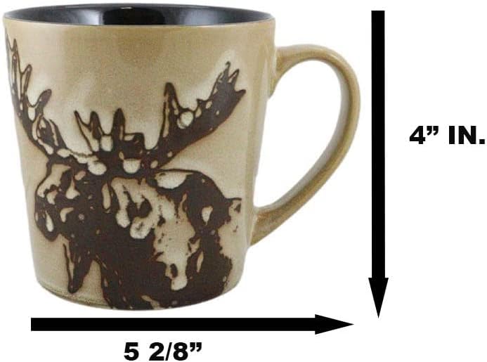 Ebros Gift Rustic Emperor – Vajilla o vajilla de cerámica de cerámica para cocina y comedor (paquete de 2 tazas de café para bebidas de 16 onzas)