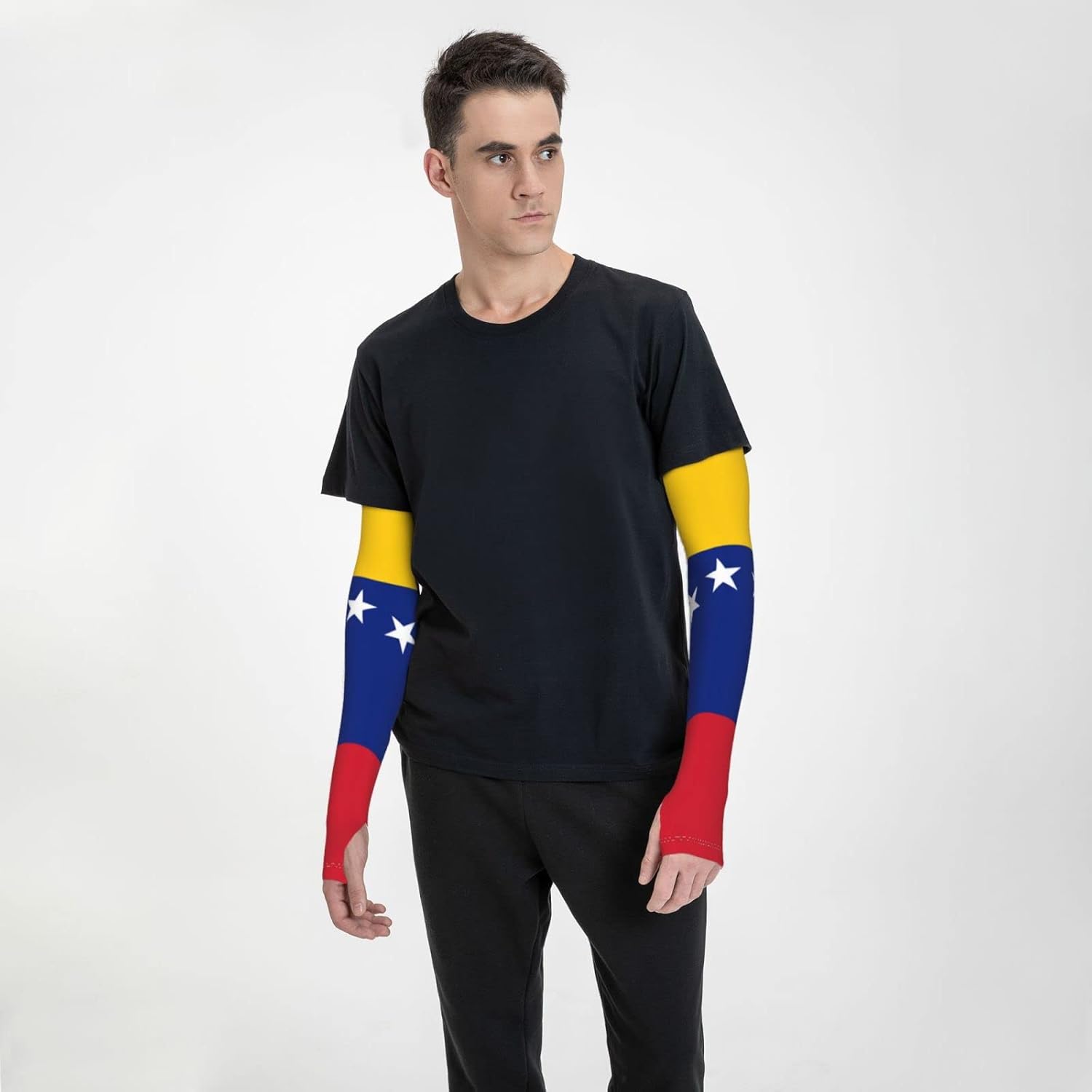Manga de compresión para hombre y mujer, manga de protección de la bandera de Venezuela, mangas de protección para tatuajes, mangas de brazo para