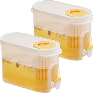 Dispensador de bebidas con espita de plástico para fiestas, jarra de limonada con filtro, jugo, agua fría, té, café, recipiente para nevera, Dispensador de bebidas con espita de plástico para fiestas, jarra de limonada con filtro, jugo, agua fría, té, café, recipiente para nevera,