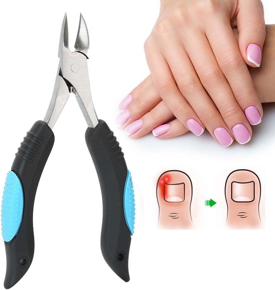 Alicates para cutículas de uñas, cortaúñas encarnadas para uñas de los pies, tijeras de cutícula de pedicura