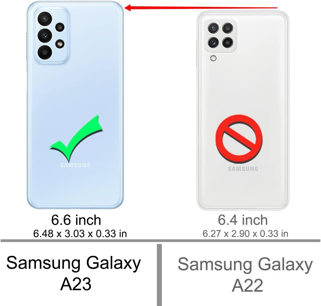 Osophter Funda para Samsung Galaxy A23 5G4G (rosa y verde azulado) con esquinas reforzadas transparentes y transparentes de poliuretano