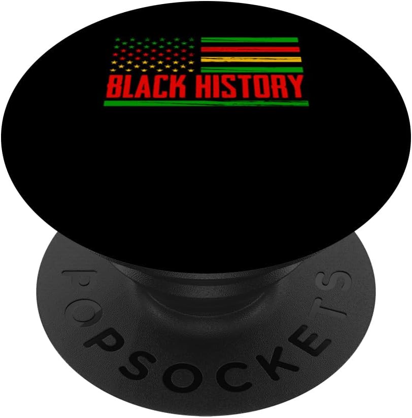 Black Pride American Flag Month for American African PopSockets Standard PopGrip