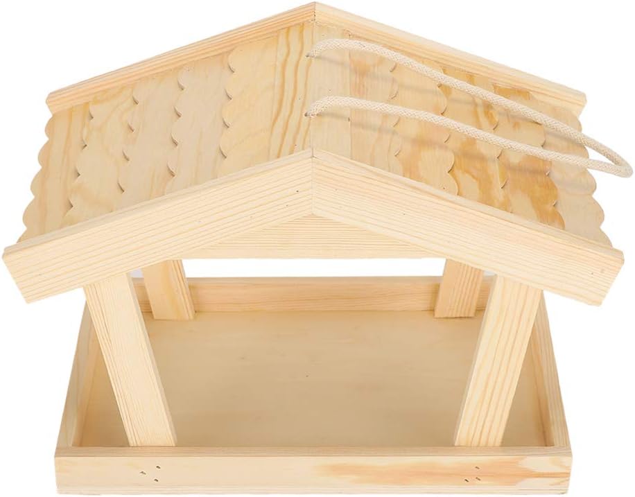 Fydun Casa de pájaros de madera pequeña jardín al aire libre caja de anidación de pájaros casa de pájaros suministros para mascotas casa de madera