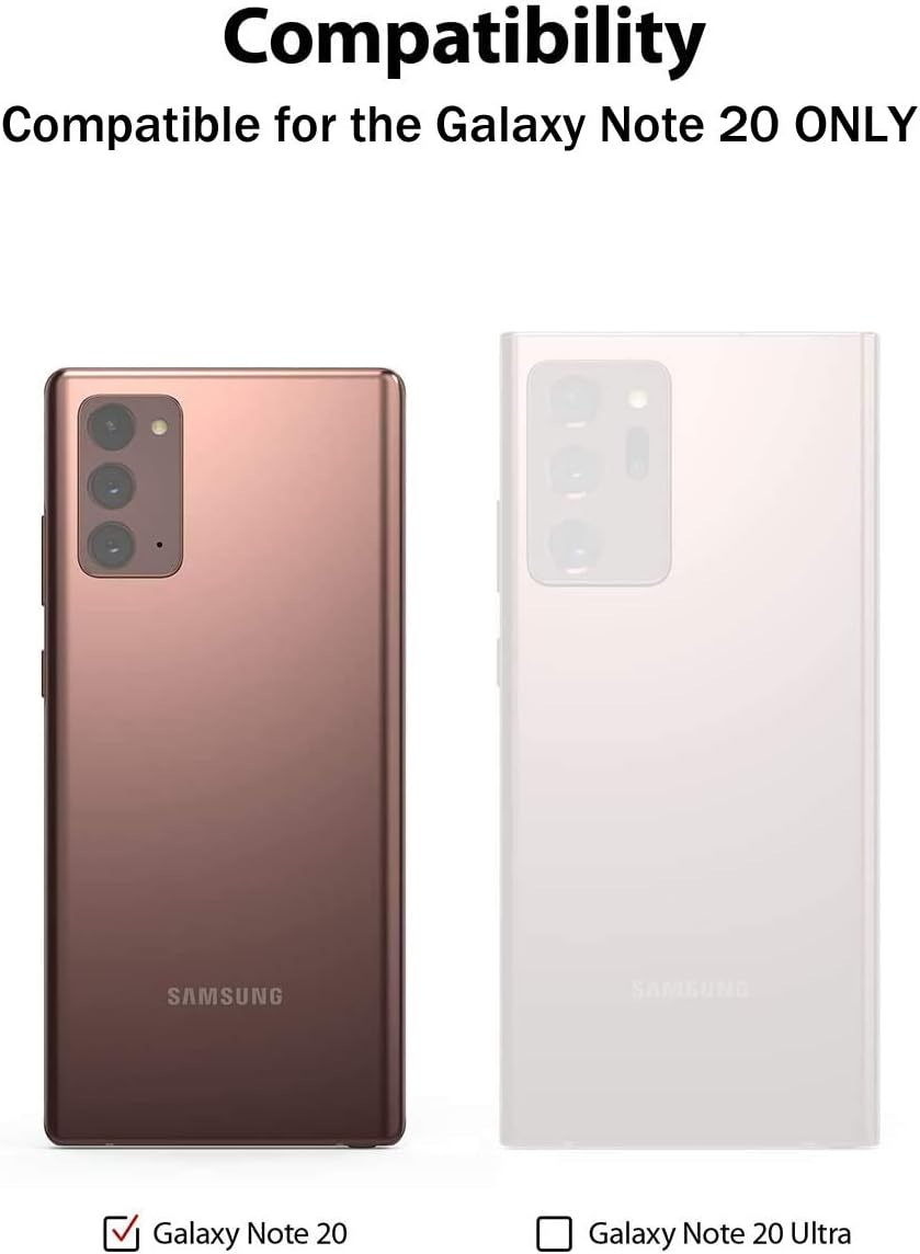 Funda compatible con Samsung Galaxy Note 20 5G (6.7″) Kleer Hybrid Transparente 3 piezas a prueba de impactos a prueba de golpes cubierta protectora
