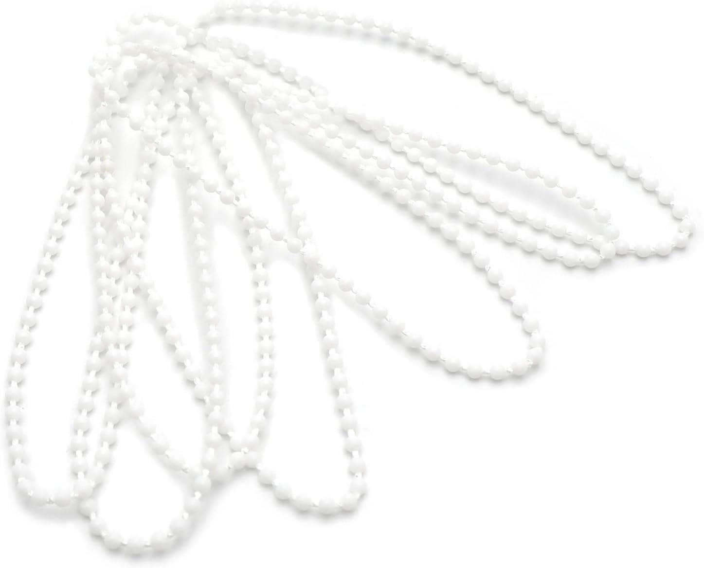 HTTMT – Cadena de cuentas de cadena de polea lateral blanca de 13.1ft13 pies para cortina de persiana enrollable, tratamientos de ventana (solo