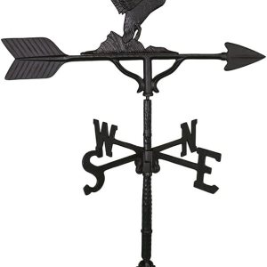 Adorno de pato negro satinado de veleta de 32 pulgadas Adorno de pato negro satinado de veleta de 32 pulgadas