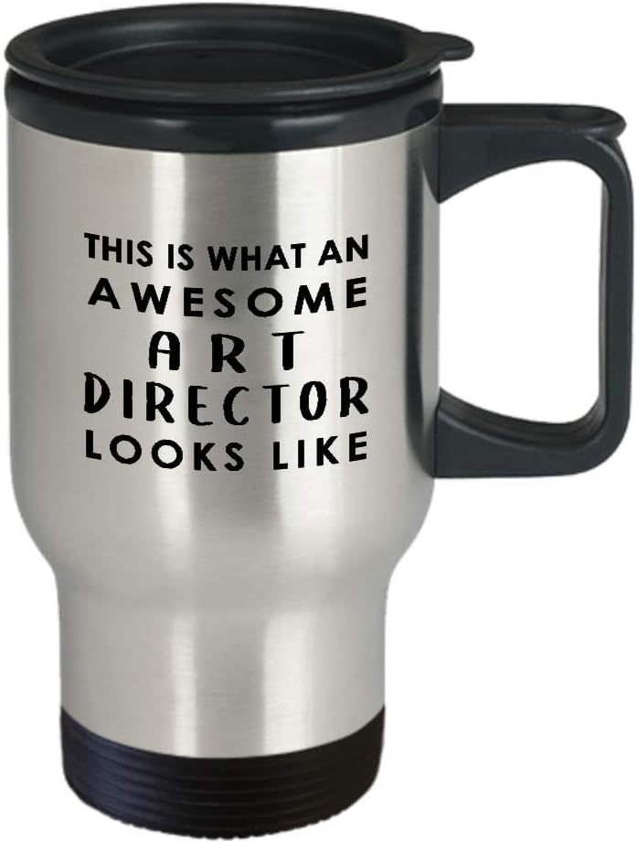 Gifts for Art Director Travel Mug Insulated Coffee Tumbler – Artist Dept Creative Department Team Design Advertising Office Funny Cute Gag