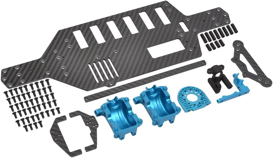 Caja de cubierta inferior de carbono para Tamiya TT-02 TT-02RS TT-02FT Actualizaciones de chasis