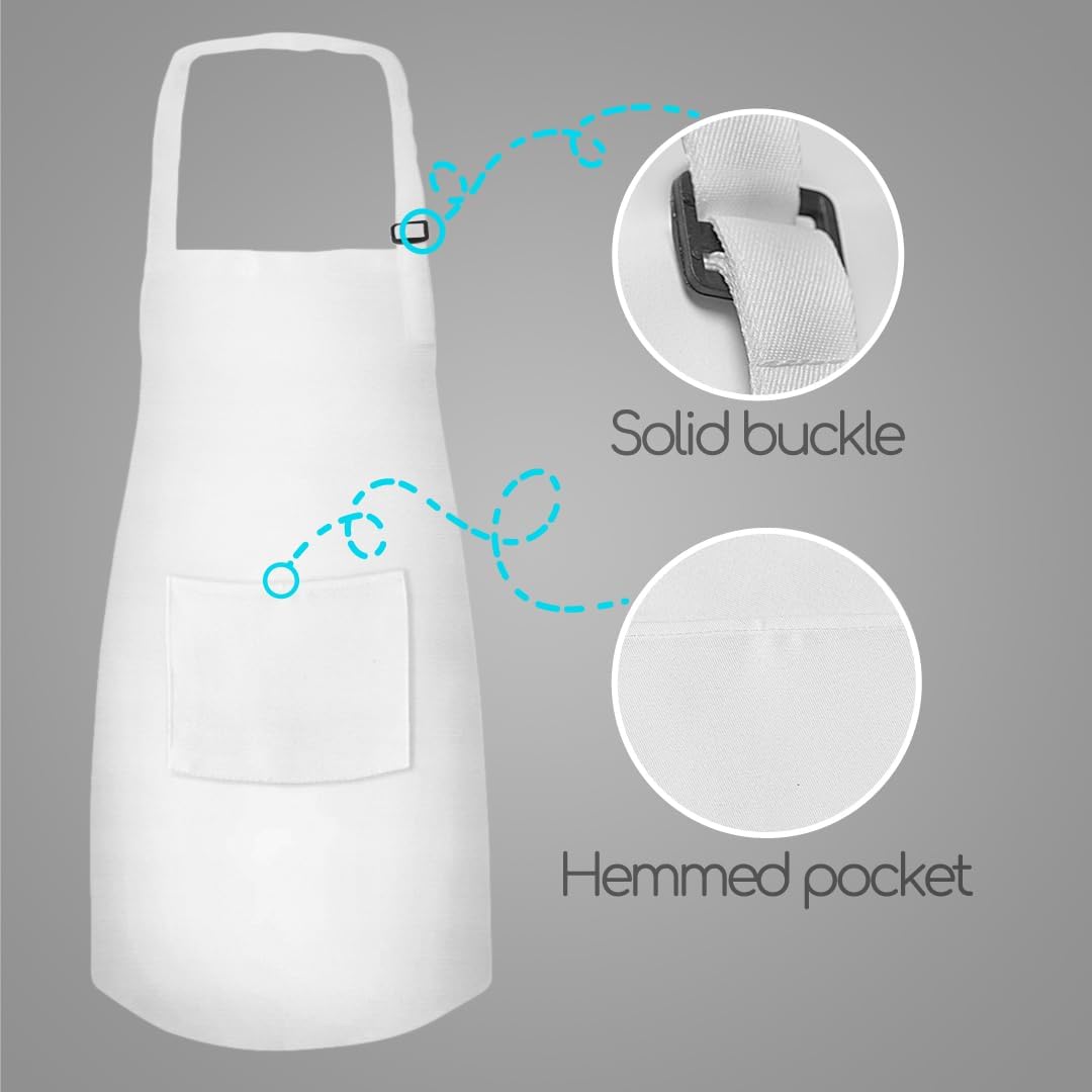 4 piezas de sombrero y delantal de chef para niños, delantales de cocina para niños incluyen 3 delantales blancos y 1 negro con sus sombreros,