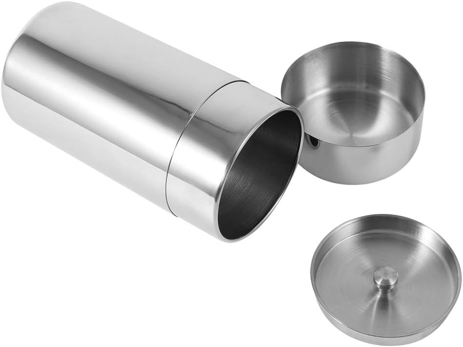 Recipiente pequeño de lata de té, recipiente de acero inoxidable para café y té, contenedor de almacenamiento de té de hojas sueltas, portátil con
