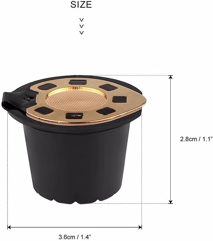 i Cafilas Cápsulas reutilizables recargables Filtro de cápsula de café compatible con máquinas de café Nespresso con cepillo de cuchara de café