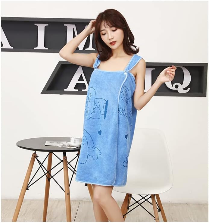 MYKOMI Toallas de baño para mujeres y niñas, bata de baño de microfibra ligera de verano, encantadora falda de baño para adultos, pijama