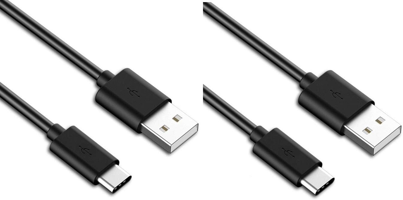 Dos (2) cables de carga de datos OEM SAMSUNG USB-C para Galaxy S9S9 PlusS8S8+Note8 – Negro EP-DG950CBE – Embalaje a granel