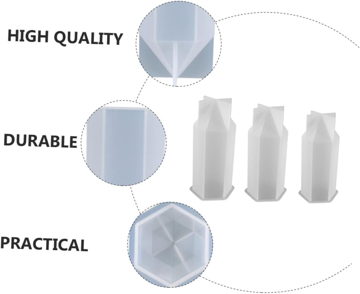 EXCEART Molde epoxi de cristal para el hogar, fabricación de velas, moldes de resina de silicona, moldes de vela de resina de silicona, moldes para